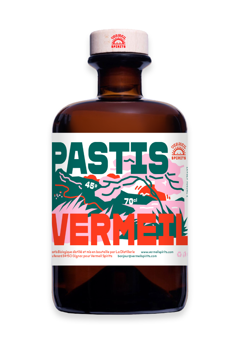 Bouteille de Pastis Vermeil bio 70cl